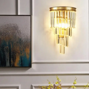 Kristall Wandlampe LED innen warmweiß modern gold Design