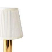 LumiStoff LED Tischleuchte dimmbar kabellos mit Stoffschirm für Wohnzimmer und Schlafzimmer