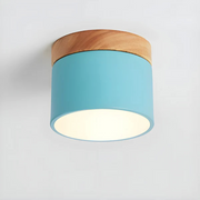 Vintage LED Deckenlampe aus Holz warmweiß dimmbar für Wohnzimmer Schlafzimmer Esszimmer