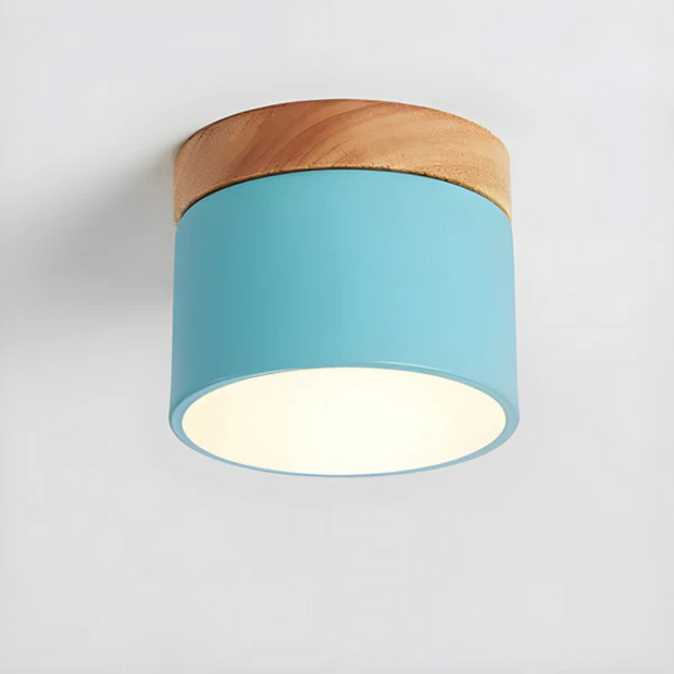 Vintage LED Deckenlampe aus Holz warmweiß dimmbar für Wohnzimmer Schlafzimmer Esszimmer