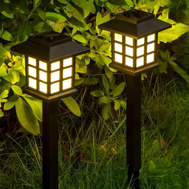 Solar Gartenlampe schwarz LED außen tierfreundlich wetterfest ohne Kabel