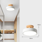 Holz LED Deckenleuchte warmes Licht modernes Design energiesparend