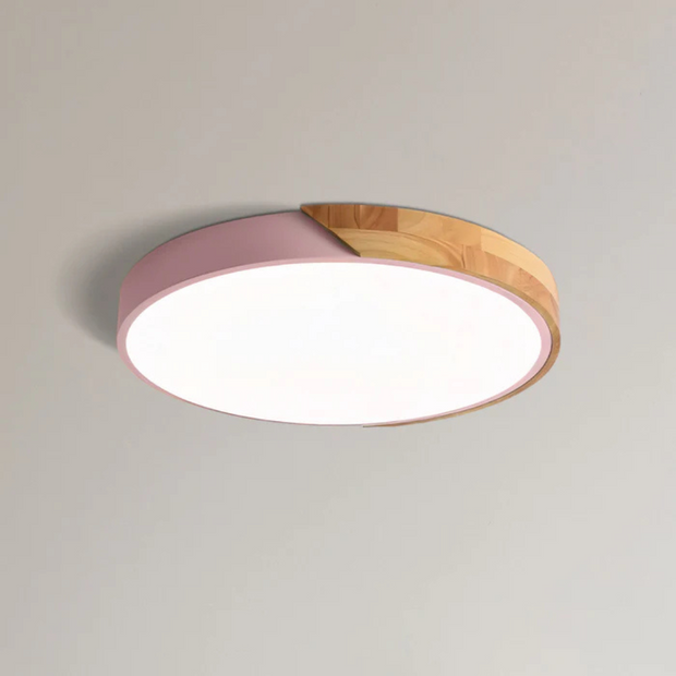 Skandinavische LED Deckenleuchte aus Holz für Wohnzimmer Schlafzimmer Flur