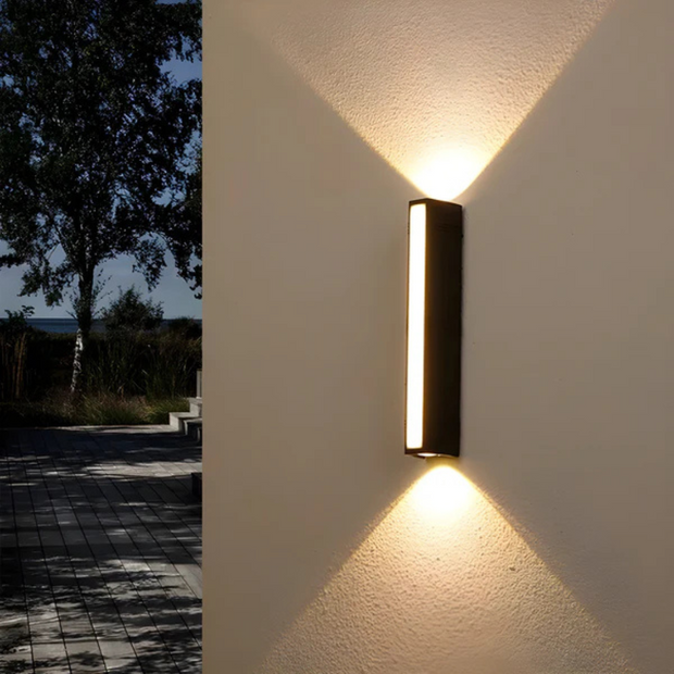 Moderne LED Außenwandleuchte Schwarz Wasserdicht IP65 für Garten Balkon oder Terrasse