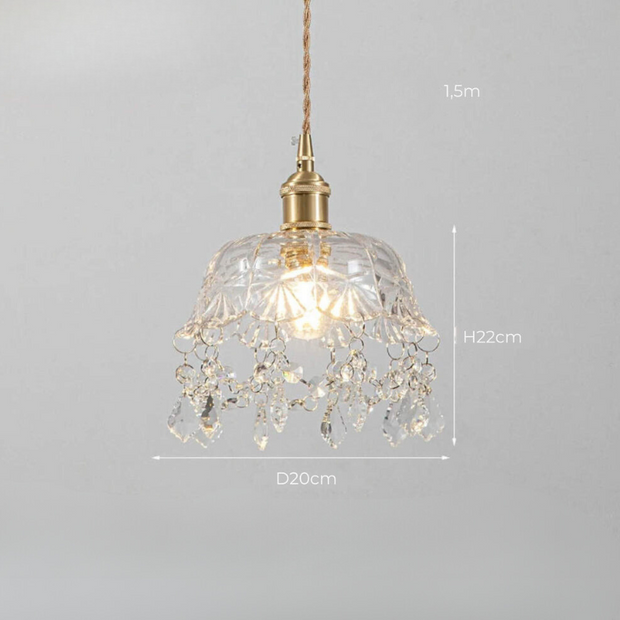 Kristall Deckenleuchte modern LED Schlafzimmer Wohnzimmer Lampe