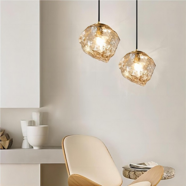 Design Pendelleuchte Glas Dimmbar für Esstisch Wohnzimmer Schlafzimmer