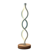 LichtAlva dimmbare LED Tischlampe aus Aluminium mit USB und modernem Design