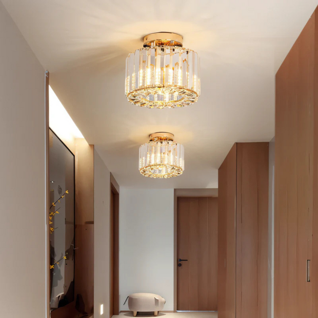kristall deckenleuchte wohnzimmer modern elegant für schlafzimmer und küche