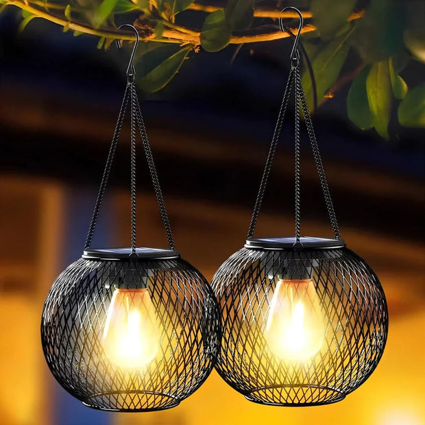 Sonnige Gartenlaterne - Solarfunktion automatisches Sensorsystem wetterfest Außenlampen