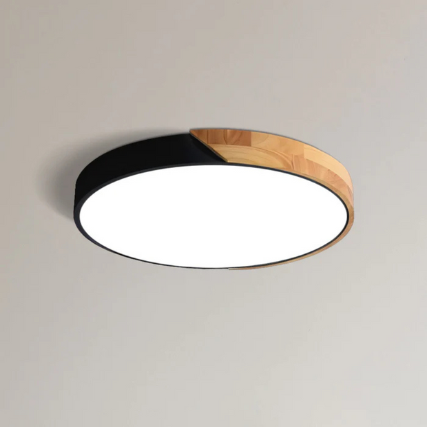 Skandinavische LED Deckenleuchte aus Holz für Wohnzimmer Schlafzimmer Flur