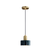 Design Pendelleuchte Esstisch modern Zylinderform in Gold