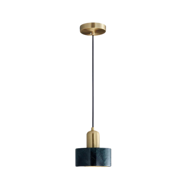 Design Pendelleuchte Esstisch modern Zylinderform in Gold