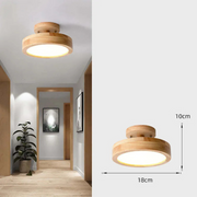 Holz LED Deckenleuchte warmes Licht modernes Design energiesparend