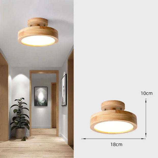 Holz LED Deckenleuchte warmes Licht modernes Design energiesparend
