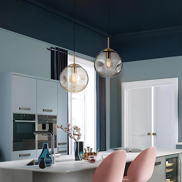 Design Glas Hängelampe modern für Esstisch Wohnzimmer Küche