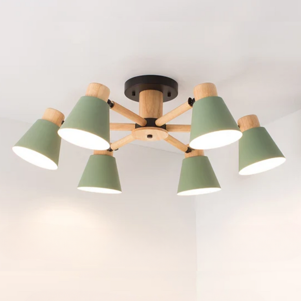 LED Deckenlampe Holz Design für Wohnzimmer und Schlafzimmer