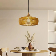 ZenLicht Holzpendel Japandi Hängelampe Esszimmer Holz Lampe Wohnzimmer