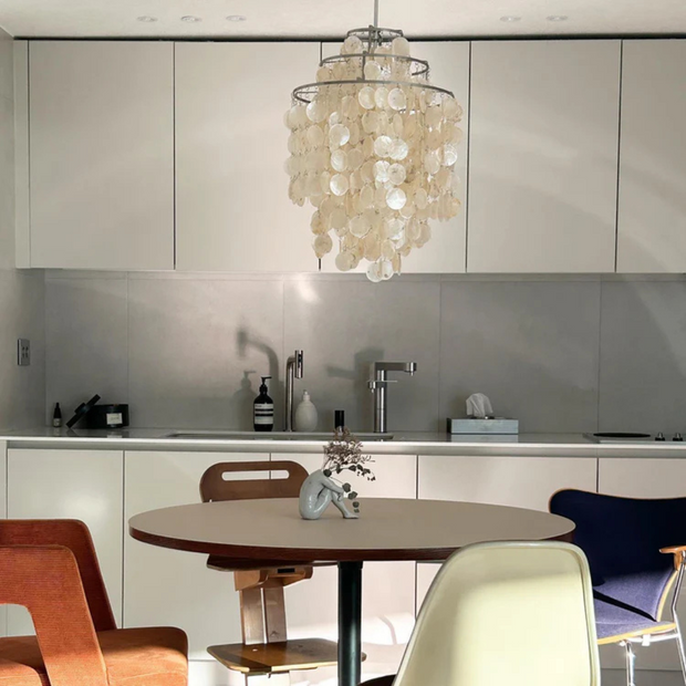 Muschel Hängelampe für Esstisch Wohnzimmer Vintage Look