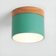 Vintage LED Deckenlampe aus Holz warmweiß dimmbar für Wohnzimmer Schlafzimmer Esszimmer