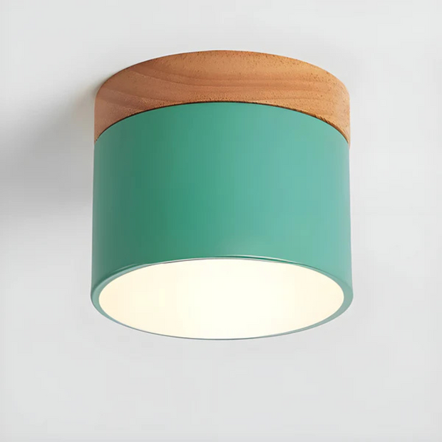 Vintage LED Deckenlampe aus Holz warmweiß dimmbar für Wohnzimmer Schlafzimmer Esszimmer