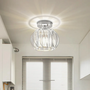 Moderne Deckenleuchte mit Glas und Eisen für stilvolles Zuhause