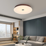 Moderne Deckenleuchte Holzoptik LED flach warmes Licht Wohnzimmer Schlafzimmer