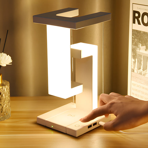 SchwebeLicht Aura moderne LED Tischlampe mit kabellosem Laden
