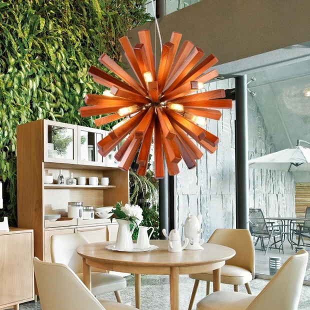 Designer Holz Hängelampe für Wohnzimmer und Esszimmer kaufen