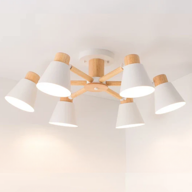 LED Deckenlampe Holz Design für Wohnzimmer und Schlafzimmer