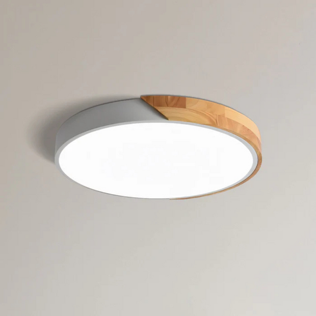 Skandinavische LED Deckenleuchte aus Holz für Wohnzimmer Schlafzimmer Flur