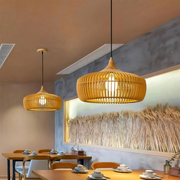 ZenLicht Holzpendel Japandi Hängelampe Esszimmer Holz Lampe Wohnzimmer