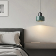 Marmor Hängelampe für Wohnzimmer und Esstisch mit Messing Akzenten