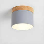 Vintage LED Deckenlampe aus Holz warmweiß dimmbar für Wohnzimmer Schlafzimmer Esszimmer