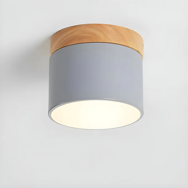 Vintage LED Deckenlampe aus Holz warmweiß dimmbar für Wohnzimmer Schlafzimmer Esszimmer