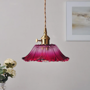 Lotus Pendelleuchte für Esstisch Wohnzimmer LED Glas Designlampe