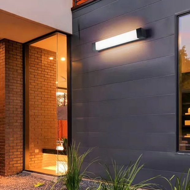 LumenLuxe moderne LED Außenwandleuchte für Garten Terrasse und Hauswand