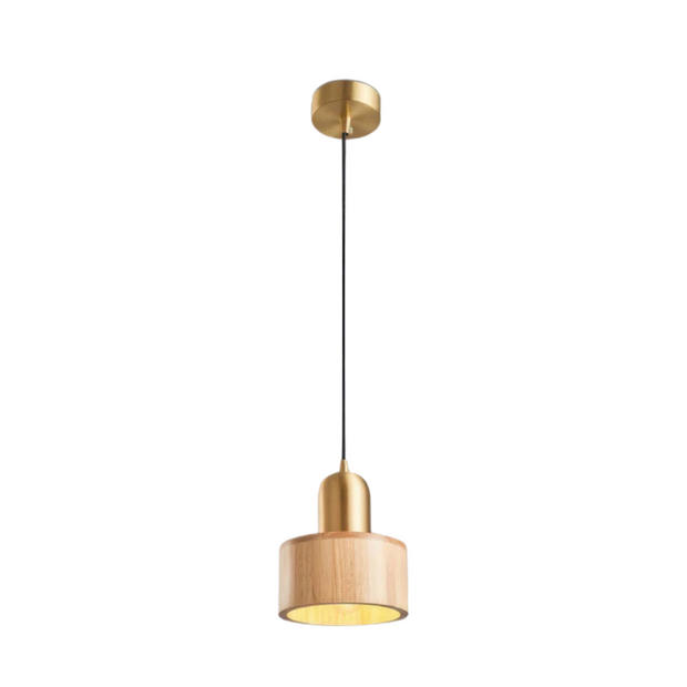 Design Pendelleuchte Esstisch modern Zylinderform in Gold