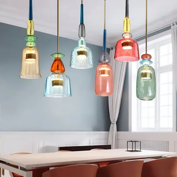 Skandinavische Pendelleuchte bunt für Esszimmer und Wohnzimmer modern