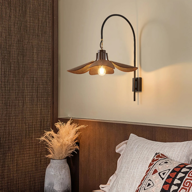 Blumen Wandlampe