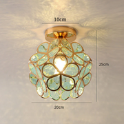 BlütenGlanz Deckenleuchte Glas Blume LED Deckenlampe Wohnzimmer Schlafzimmer Modern