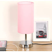 LumoTouch dimmbare LED Tischlampe mit USB Holzfuß für Schlafzimmer und Büro