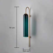 LumiÉlan Wandlicht aus Messing  Tannengrün & Mattweiß  Up/Down LED-Beleuchtung