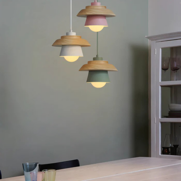 Nordlysa Pendelleuchte Esstisch skandinavisches Design Holz Metall LED warmes Licht