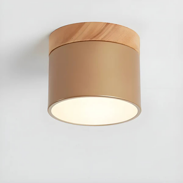 Vintage LED Deckenlampe aus Holz warmweiß dimmbar für Wohnzimmer Schlafzimmer Esszimmer