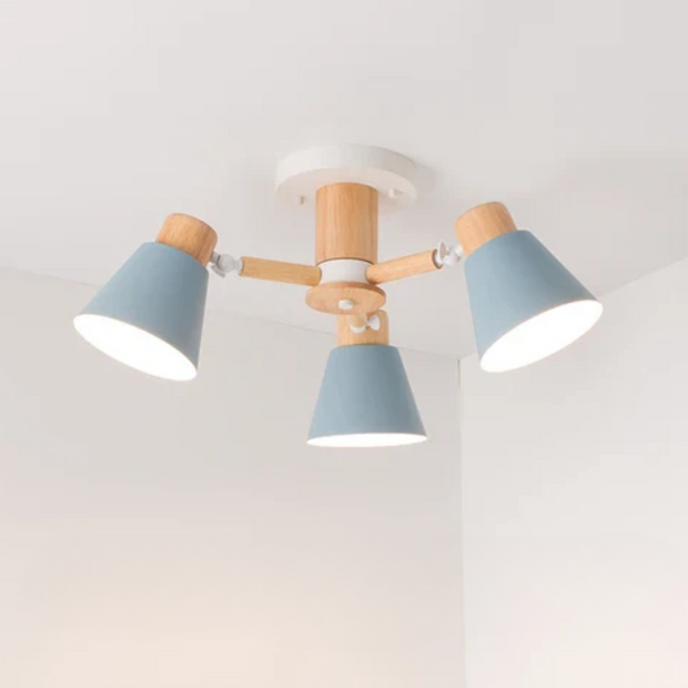LED Deckenlampe Holz Design für Wohnzimmer und Schlafzimmer