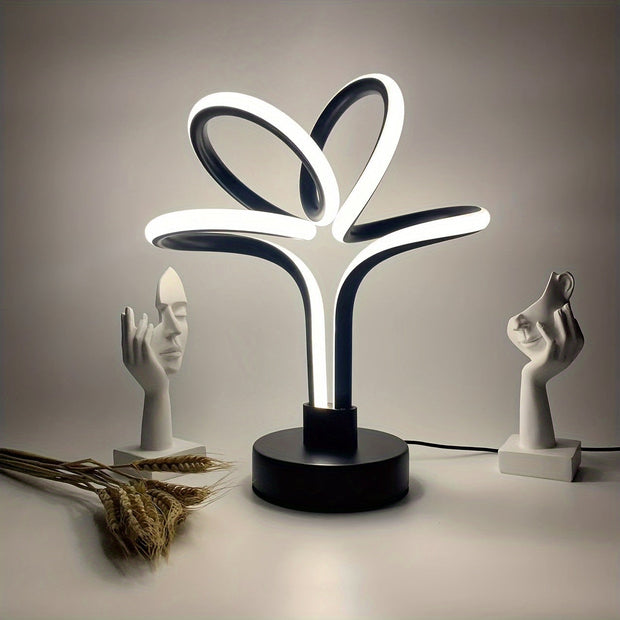Skandinavische USB LED Tischlampe dimmbar für Wohnzimmer Büro Nachttisch