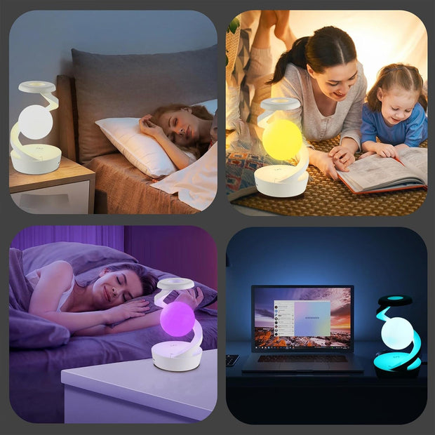 RGB Schreibtischlampe mit Gestensteuerung und kabelloser Ladefunktion