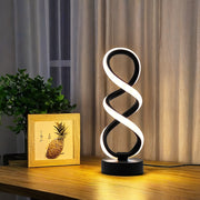 LumaSpiral LED Tischlampe mit Farbwechsel modernes Spiraldesign USB Beleuchtung