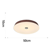 Moderne Deckenleuchte Holzoptik LED flach warmes Licht Wohnzimmer Schlafzimmer