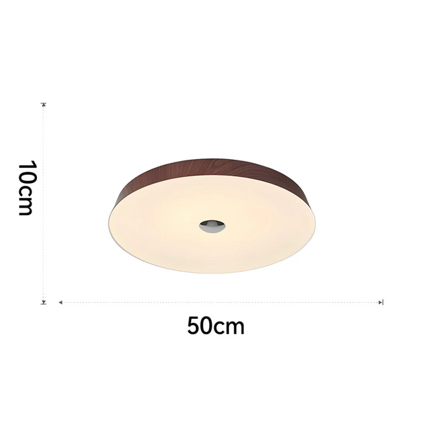 Moderne Deckenleuchte Holzoptik LED flach warmes Licht Wohnzimmer Schlafzimmer
